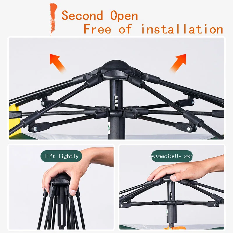 Wholesale High-quality Sunscreen and Rainproof Tent 3-4 People Fully Automatic Quick Open Camping Tent