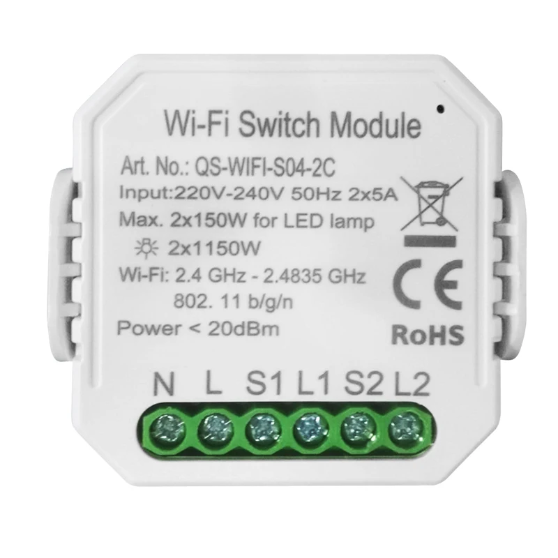 Оптовая продажа с завода система умного дома Domotica IOT Wi-Fi Zigbee реле ВКЛ./ВЫКЛ. выключатель 10 А настенный