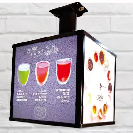 Подвесной и напольный 1layer2layers3layers4layers 4-сторонний вращающийся квадратный кубический светодиодный световой короб