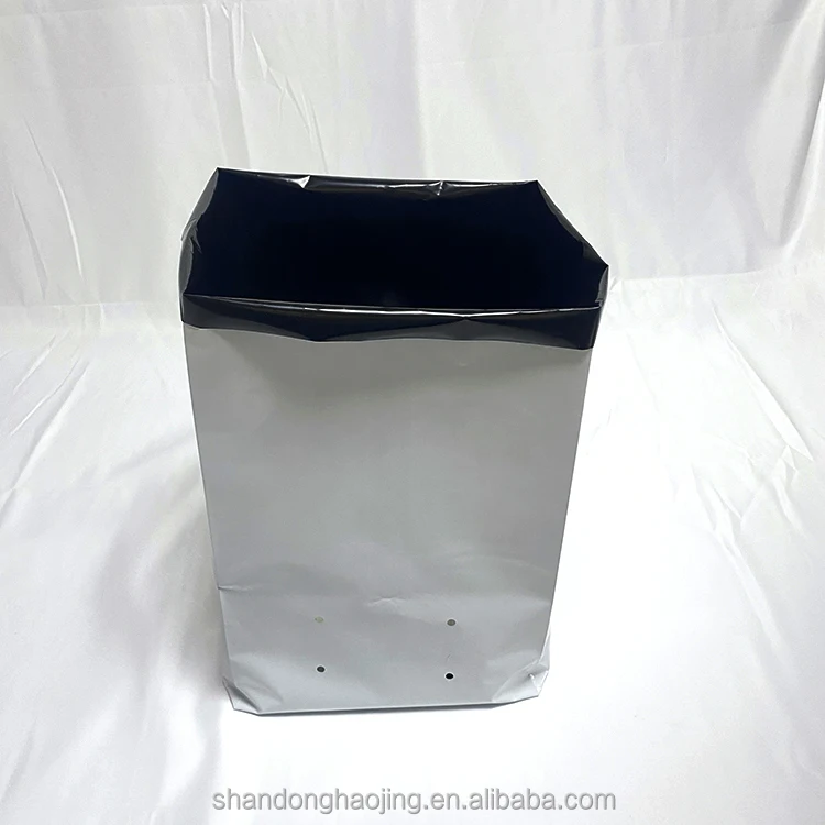 7 gallon white and black UV Stabilized poly planter grow bags