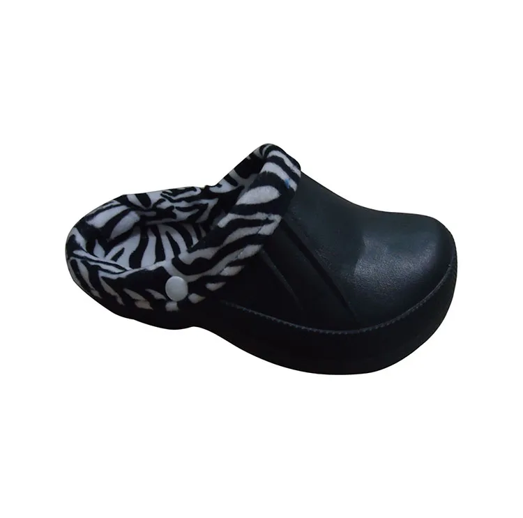 
ECO friendly custom warm indoor fur winter garden kid clogs 