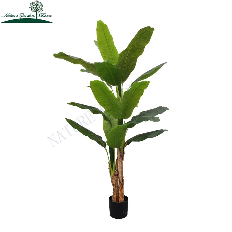 Variety Silk Faux Banana Tree Landscaping Greenery Trees Indoor Nearly Natural Plants