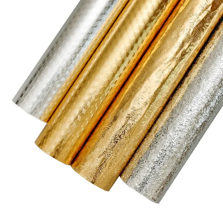 Kitchen Self Adhesive Waterproof anti-Oil Backsplash Stickers aluminum foil Wallpaper 3meters
