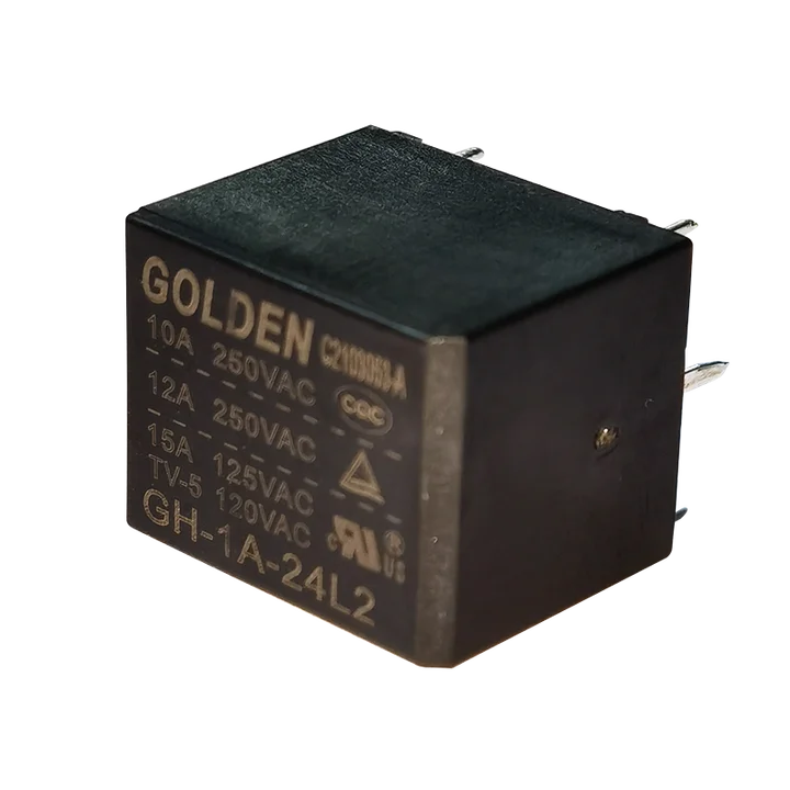 Golden Az942 Relay 5v 12v 24v 12A Integrated Circuits Electronics Component 4pin Relay GH-1A-24L2 Coil 24V  For Office Equipment