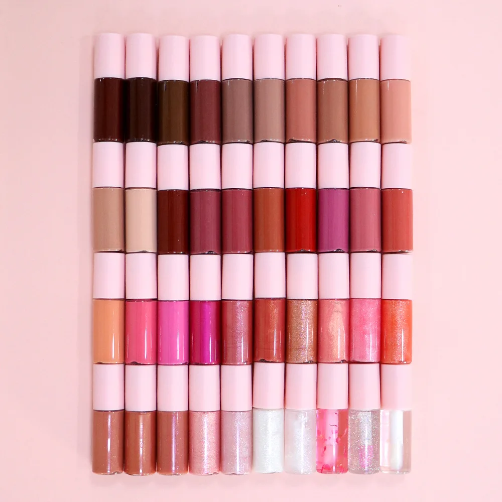 High Quality Glitter Lip Gloss Matte Finish Lip Gloss Mini Velvet Matte Finish Lip Glaze Kit Boxes Custom Logo