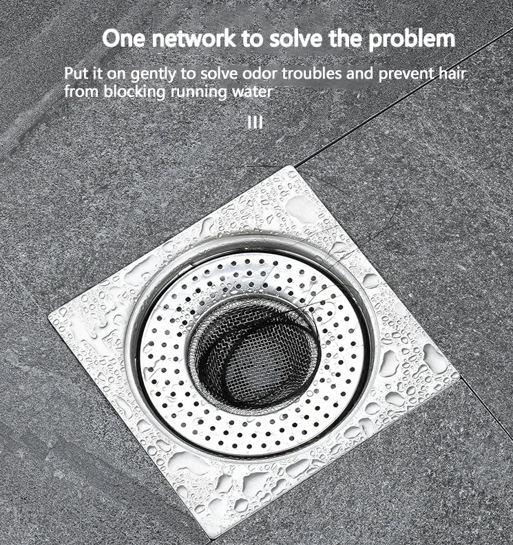 Канализационная сетка из нержавеющей стали заглушка для унитаза туалета душевой кабины антиблокирующий материал напольный фильтр