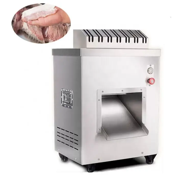 Automatic Meat dicer cube cutting machine cut sliced meat fresh meat slicer Beef Mini Table Top Food Cutting Cutter