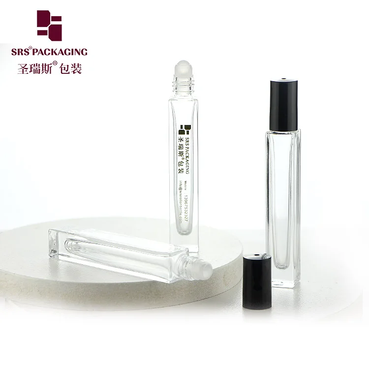 Стеклянный Квадратный Контейнер для духов с толстыми стенками 10 мл рулон эфирного масла на бутылке