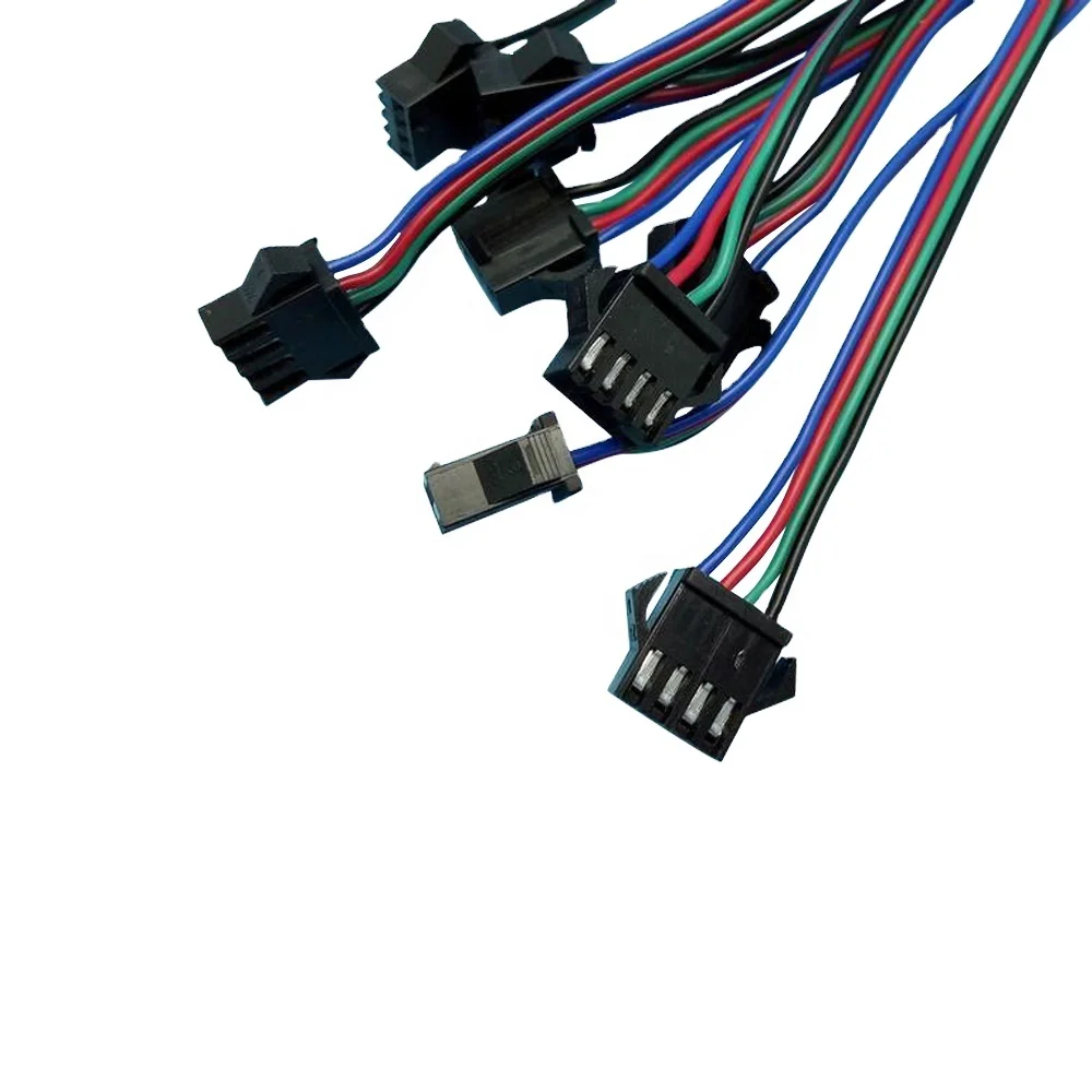 High Quality SM 4-pin M+F Connectors with 15cm Wire Cable