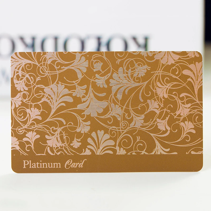 Wholesale Contactless RFID Chip Hollow Metal Card Customized Stainless Steel Metal Smart Business Card RFID NFC Metal Card