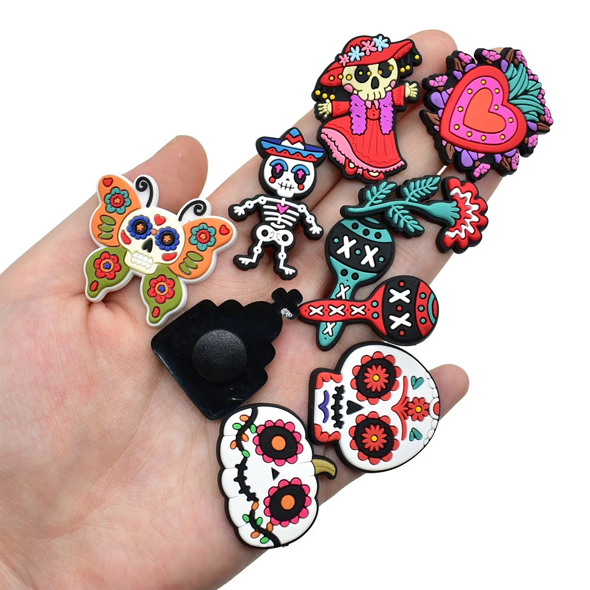 Mexican Day Of The Dead Shoes Charm DIY Accessories Bulk Wholesale Shoe Accessories Holiday Collection