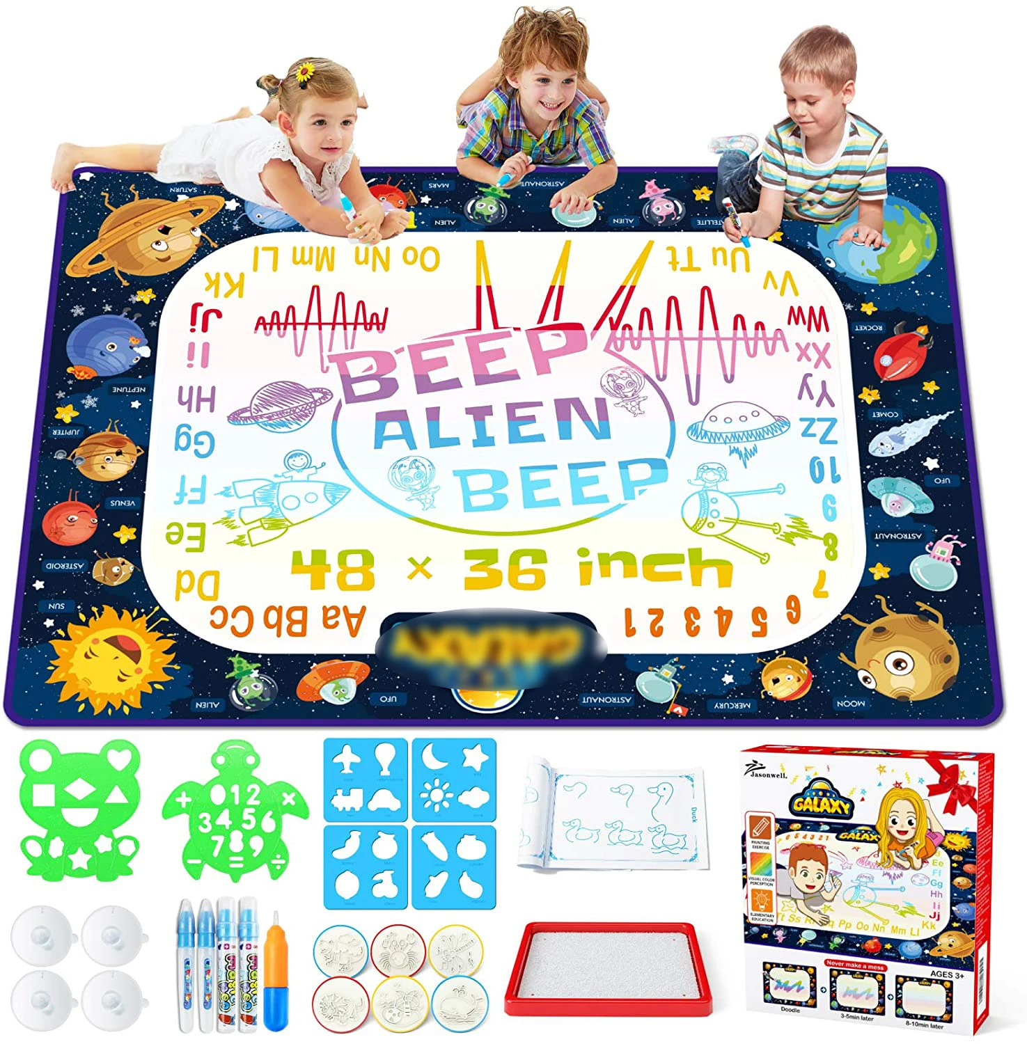 Water Doodle Mat Writing Doodle Board Coloring Books Water Painting Rug Kids Educational Toys