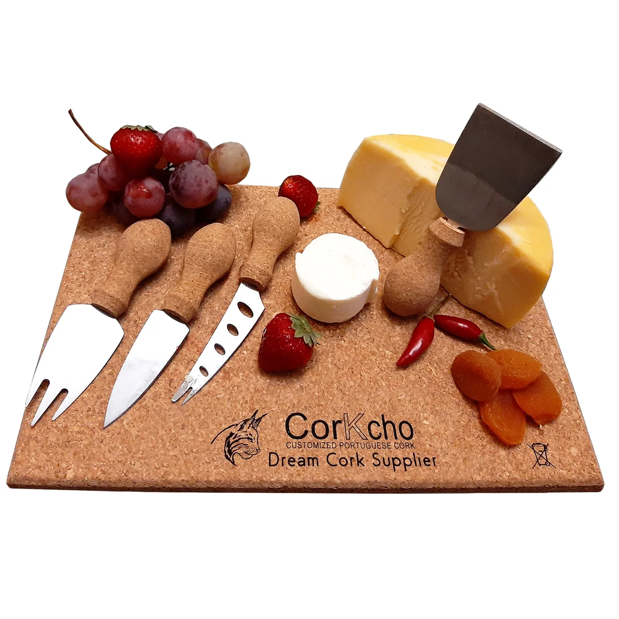 Cork Cutting Board Cheese Tools for Kitchen Use Custom Size Sustainable Home Decoration with CE / EU Certification
