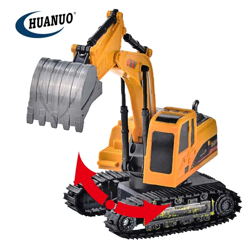 6 Channels Simulation Chargeable Moveable 1:24 Scale Car Remote Control Excavator RC Truck with Lights