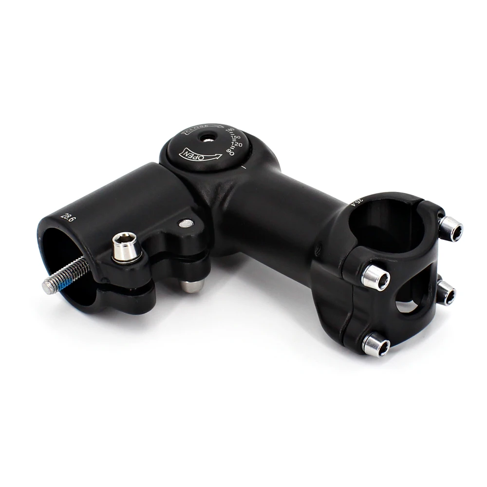 Wholesale Aluminium Adjustable Bicycle Stem MTB Riser with 25.4/31.8*28.6mm Handlebar 90mm 110mm Support OEM Design