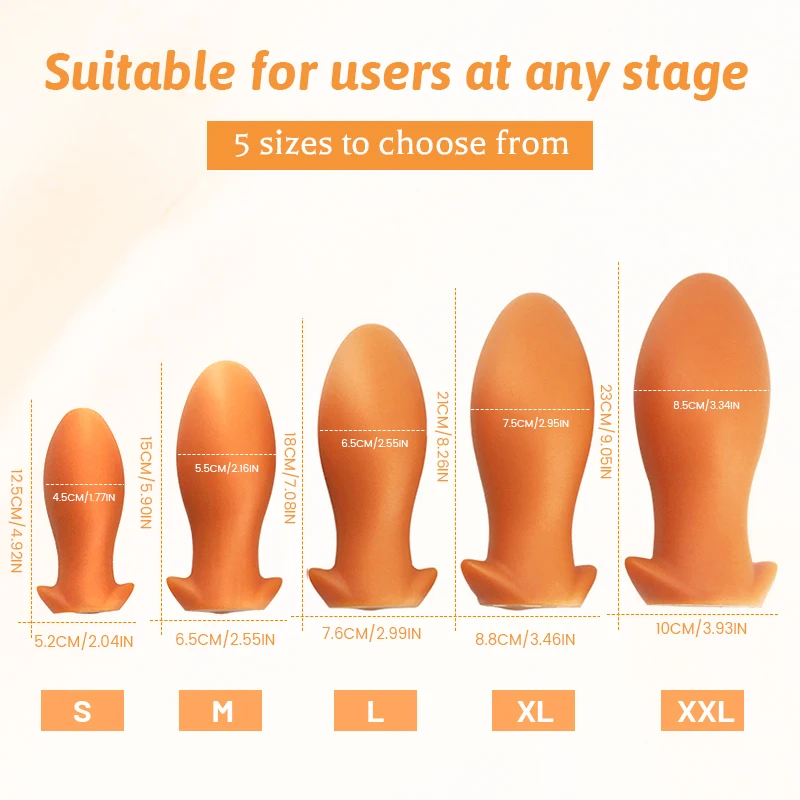 Liquid Silicone Anal Plug Adult Anal Sex Toys  For Couple Homosexual Multi-size sex products