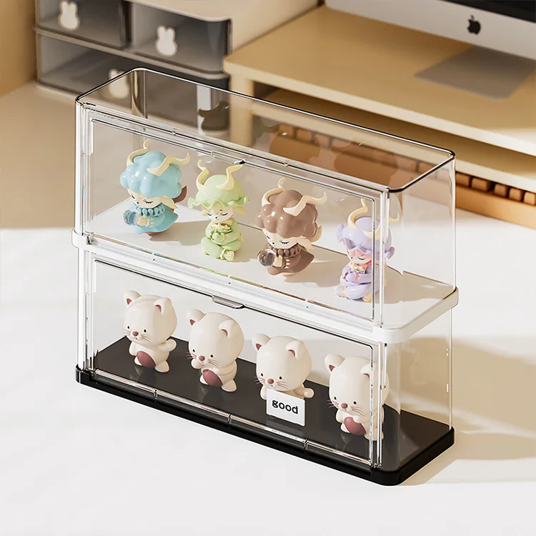 Dust-proof toy anime resin doll tiny action figure blind box display case transparent figurine storage box
