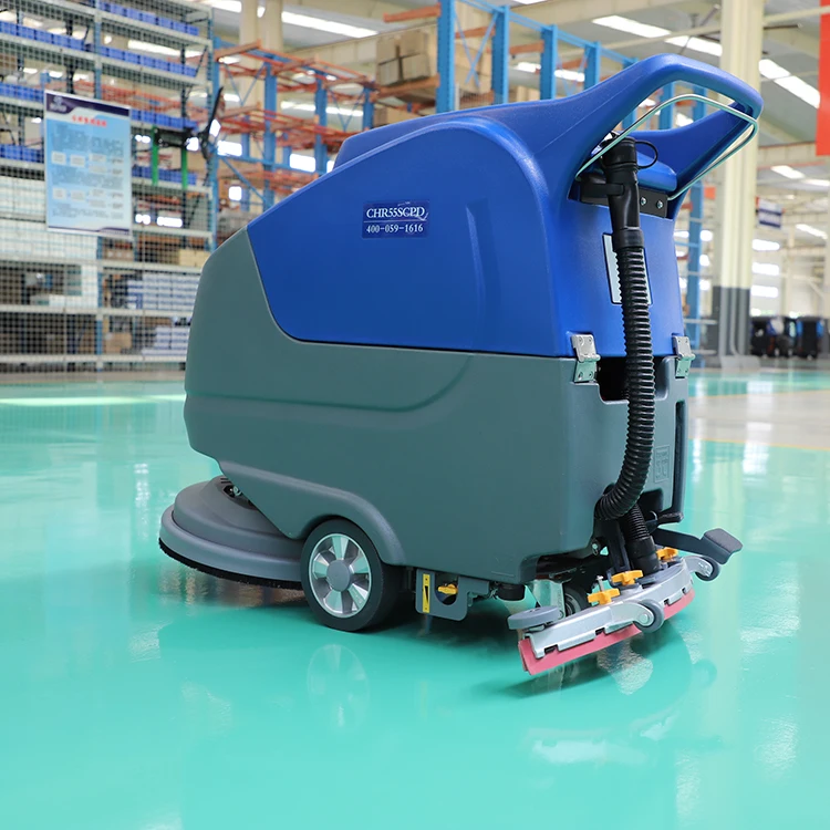 CHR55SCP/CHR55SCPD small manual compact automatic  washing machine office warehouse store walk behind floor scrubber drier