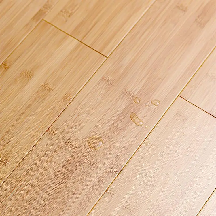 Eco Forest Interior Bamboo Carbonized Horizontal Flooring Formaldehyde Free Easy Lock Solid Bamboo with Parquet Pattern