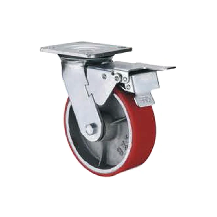 Low Price Fix Trolley Double Brake Heavy Duty Castors Wheel 29075CPUB2 29100CPUB2 29125CPUB2 29150CPUB2 29200CPUB2 29250CPUB2