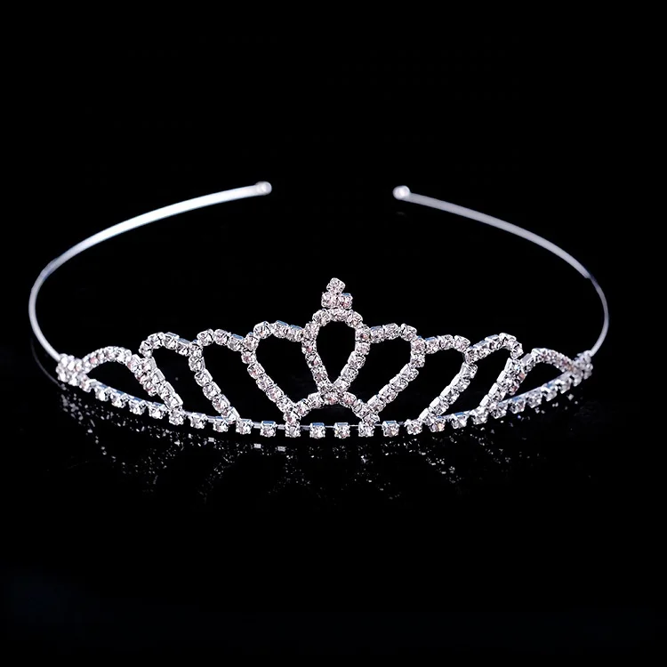 Fashion alloy silver princess girl crown amzn