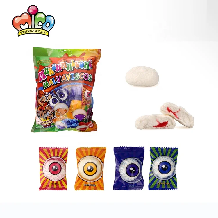 
Custom Halloween Seasonal Colorful Funny Soft Gummy Eyeballs Candy In Jar 