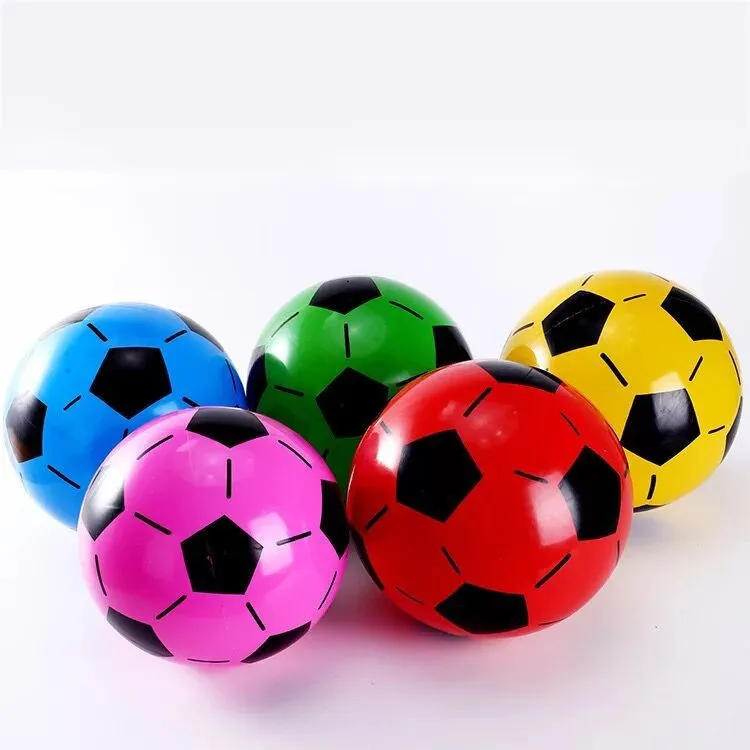 22 cm small leather ball kids inflatable toy soccer ball PVC inflatable color soccer stretch soccer ball