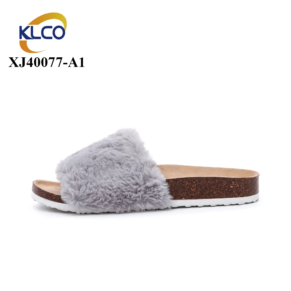 
Wholesale fur Oem Logo clogs Ladies colorful Slippers cork Sandals 
