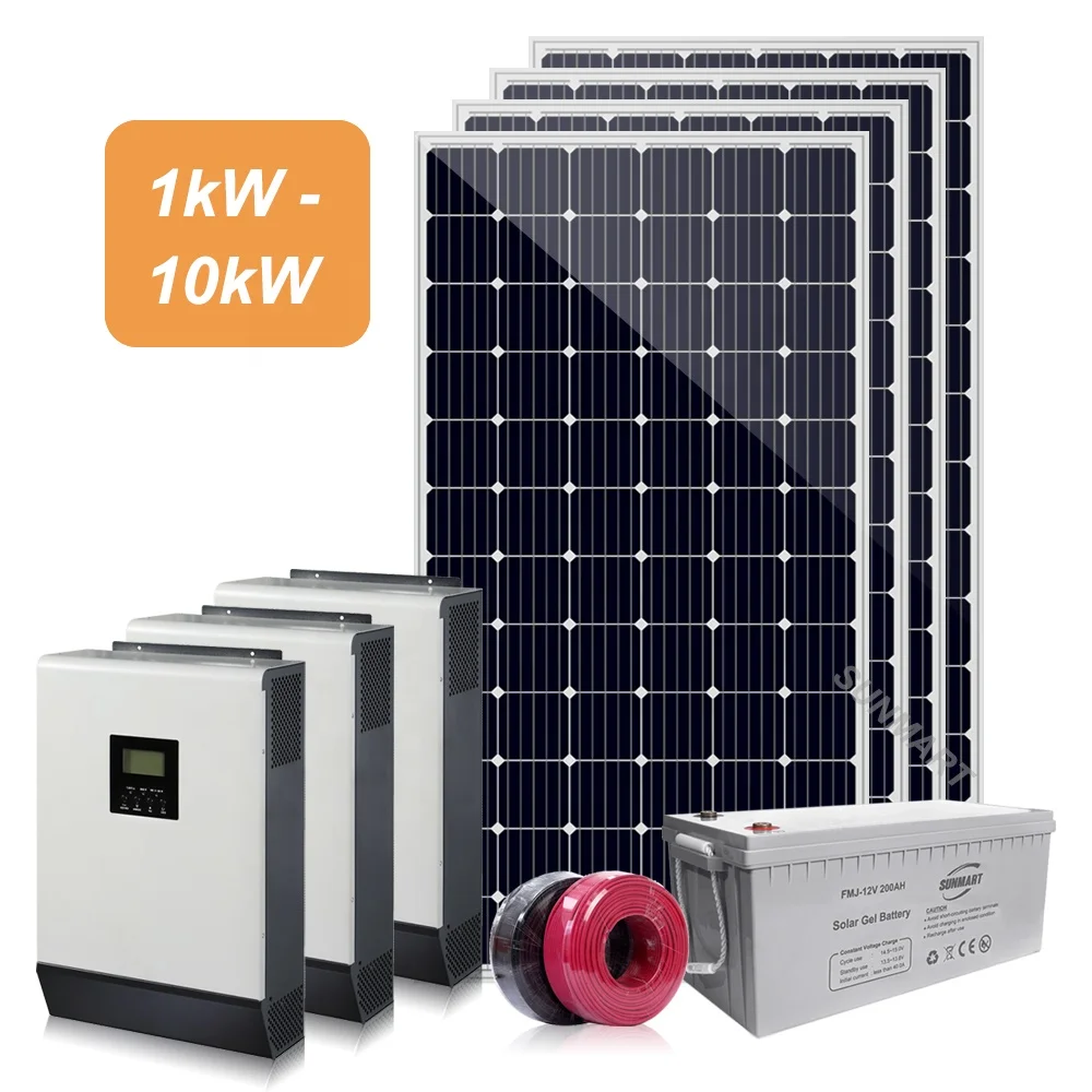 Complete Set Customized 1kW 2kW 3kW 5kW 8kW 10kW Home Use Solar Power System For Home