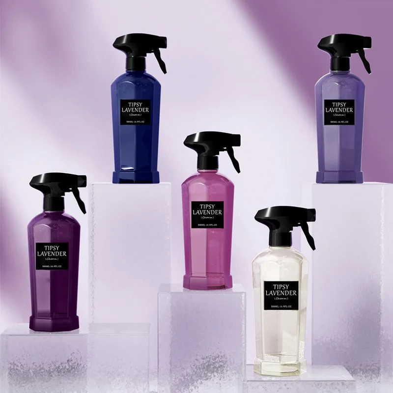 Custom Squeeze Pump Trigger Water alcohol Hand Wash Plastic PETG Pet Bottles 500ml Fine Mist Spray Bottle