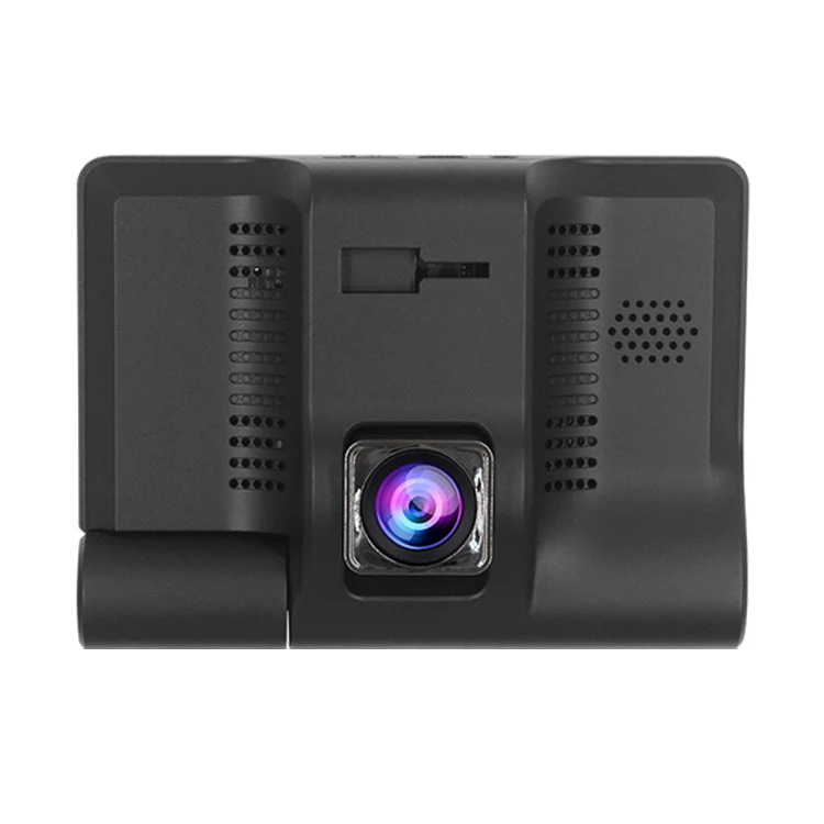 Dash Cam 3 Dashboard Camera Recorder 4 Inch Touch Screen Video DVR 3 Ways HD Car Black Box Rearview Car DVR Driving Recorder