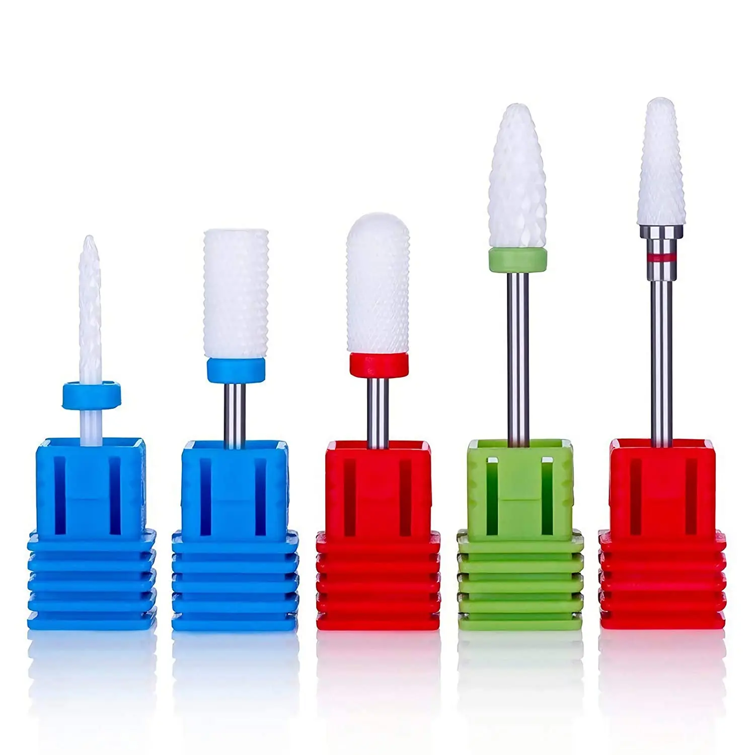 Free LOGO Custom Ceramic Nail Drill Bits Set 5pcs 3/32 Professional Acrylic Manicure Pedicure Nail File Drill Bit