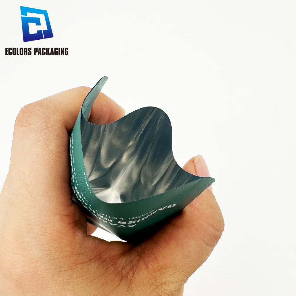 10ml flat empty liquid skincare sample aluminum foil small packets cosmetics 3 sided seal sachets plastic bags