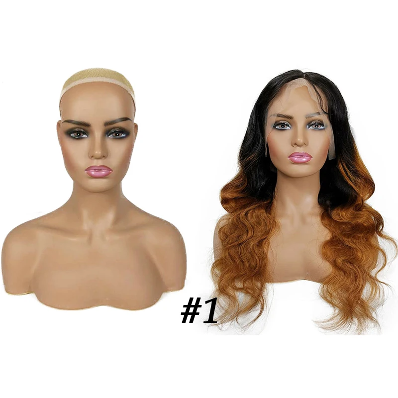 Female Mannequin Head with Shoulders for Wig Hat Jewelry Display Big Breast Half Body 2PCS Wholesale Wig Display Mannequin Heads