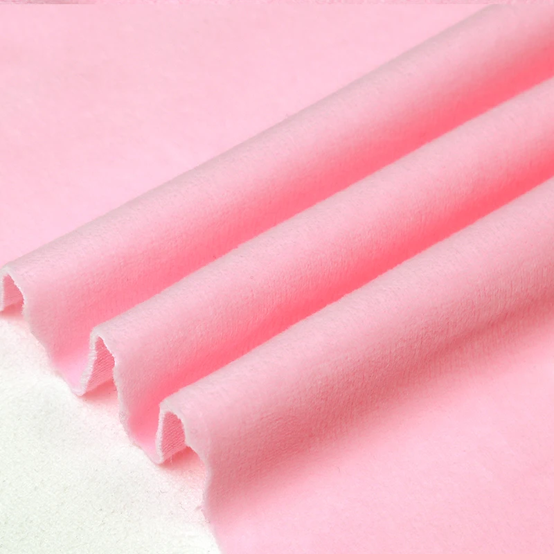 fabrics manufacturers wholesale 1mm velvet crystal super-soft 100% polyester fleece flannel felt fabric for toys pet nest
