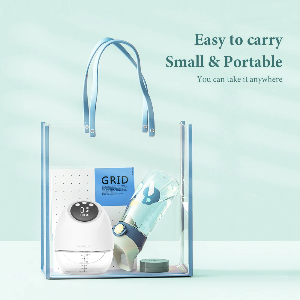 portable cordless baby electric wireless breast pump noiseless hands free digital thin wearable breastpump sample