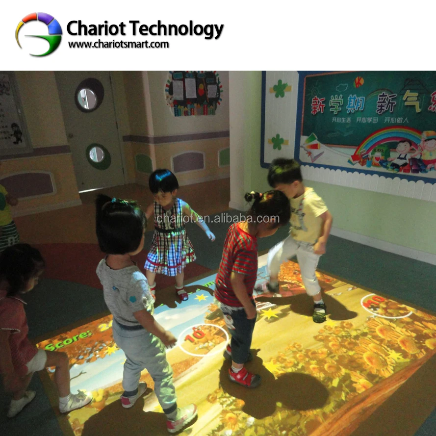 Chariot Tech basic version Interactive floor projector game system for kids center, school education, advertising display.