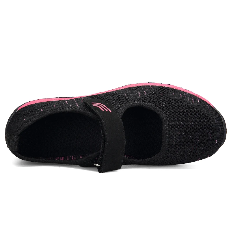 Jinjiang factory knitted upper women tennis shoes  mother shoes mom shoes