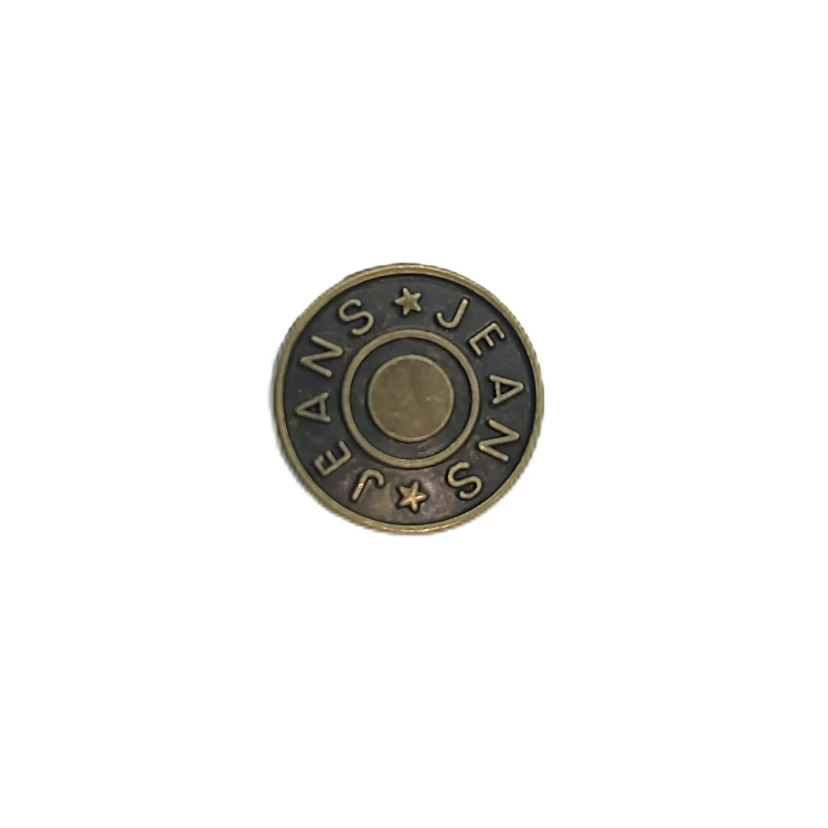 Factory Manufacture Various Hot Sale Zinc Alloy Copper Logo Design Jacket Jeans Button