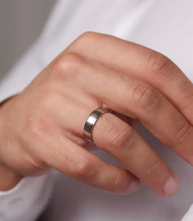 Wedding bands Set 14K White Gold  With Floral Design Couple Wedding Rings Set with Diamond Wholesale