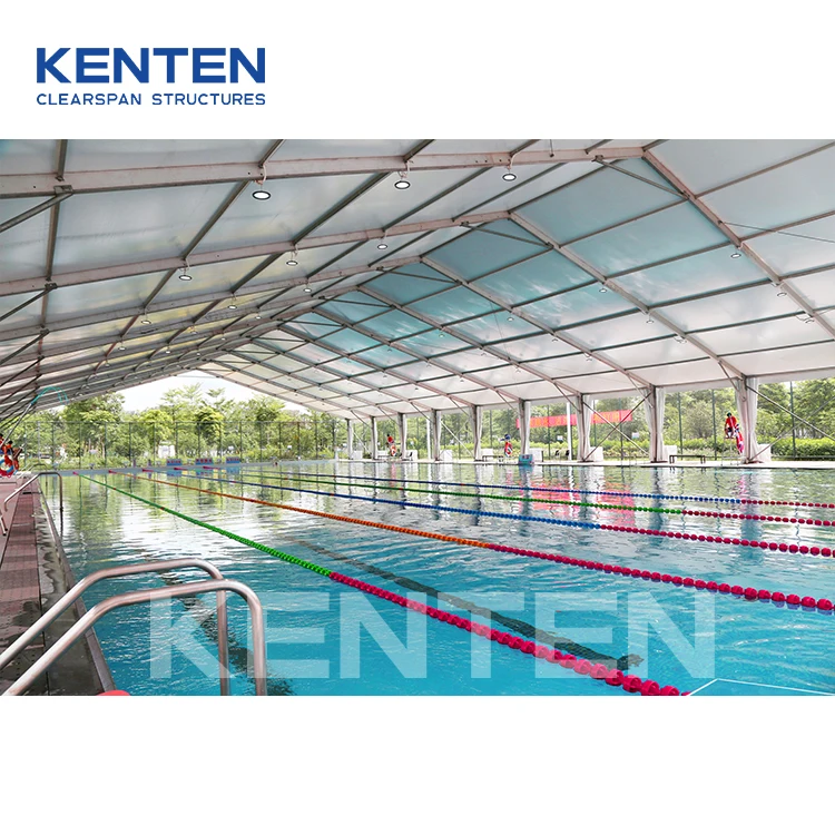 KENTEN project 30x55 aluminum swim court tent outdoor PVC swimming frame pools tent cover for swimming pool