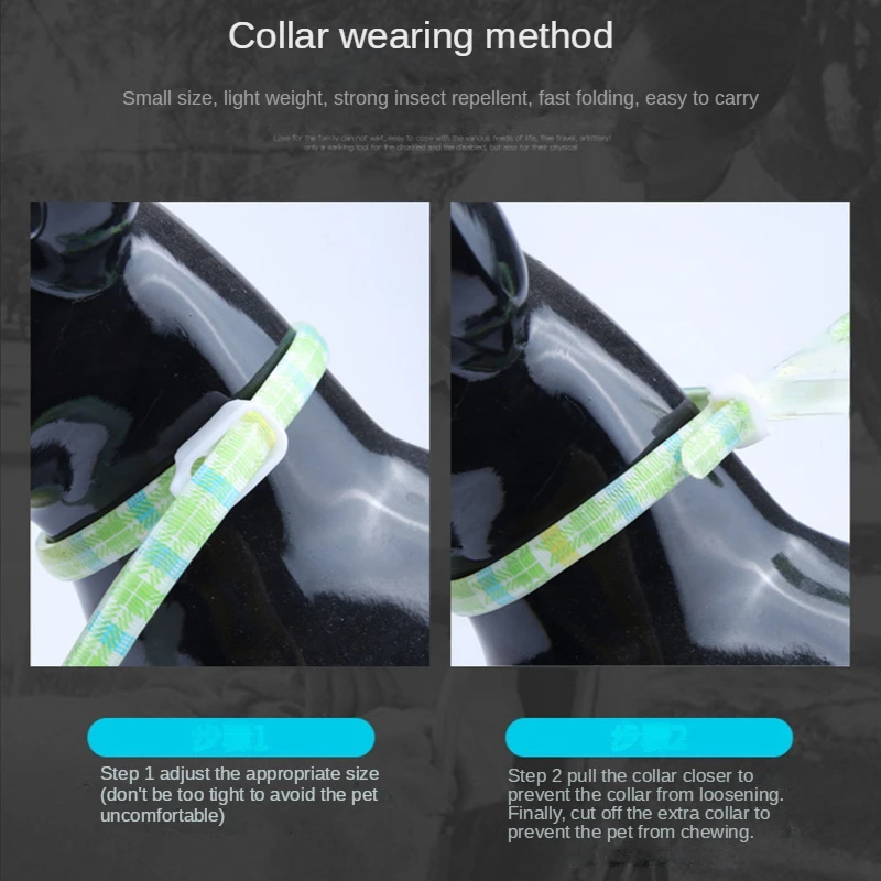 Factory Direct Sales Pet Anti-Flea Collar Essence Oil Pet Cat Dog Insect Repellent Collar Size Adjustable