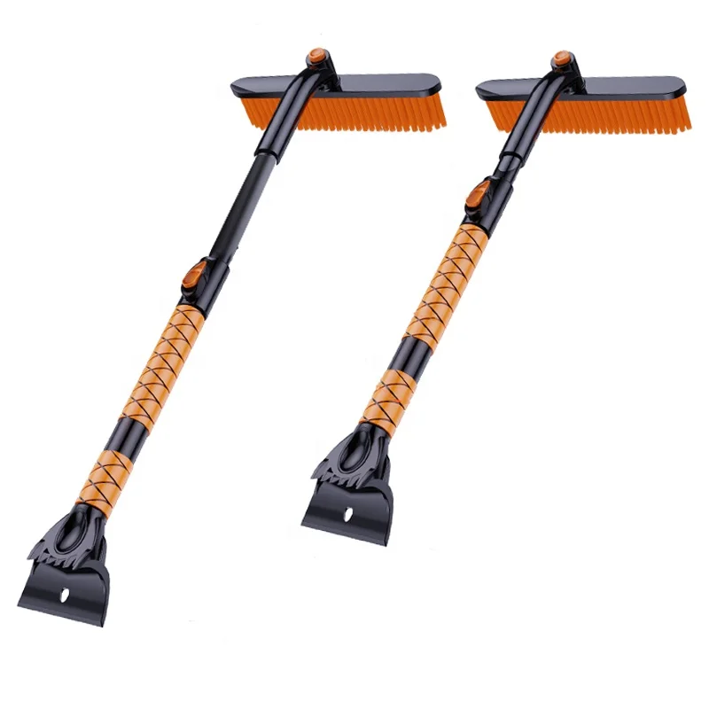 High Quality Durable Portable Snow Shovel Removal Broom deicing car window windshield ice scraper car with brus
