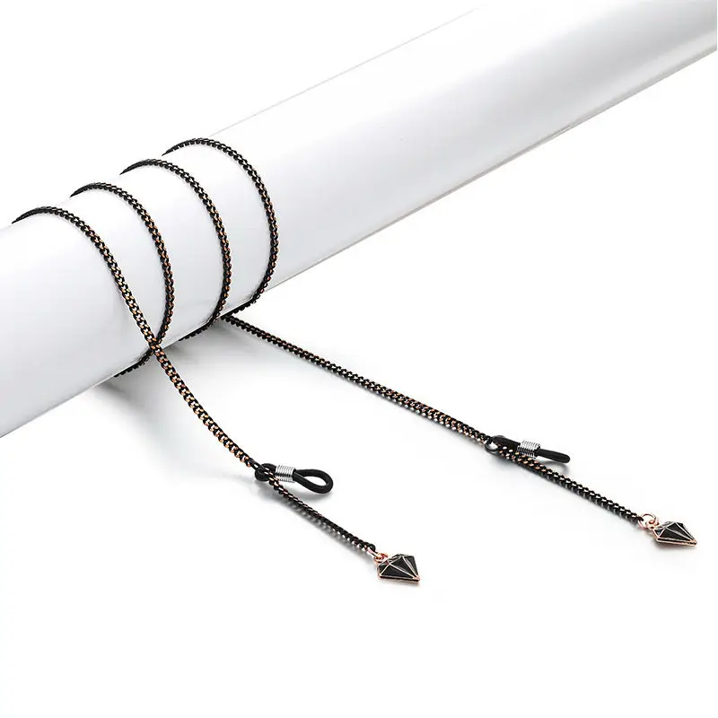 Разнообразную продукцию отличающуюся стилем очки держатель очки оптом ремешок ожерелье черного цвета с металлической Линзы для очков очки цепь шнур