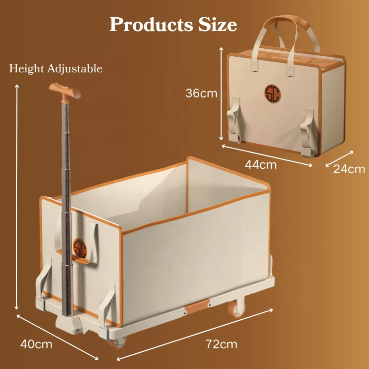 Eaynon Multifunctional Outdoor Heavy Duty Portable Large Capacity Beach Storage Camping Cart Folding Wagon