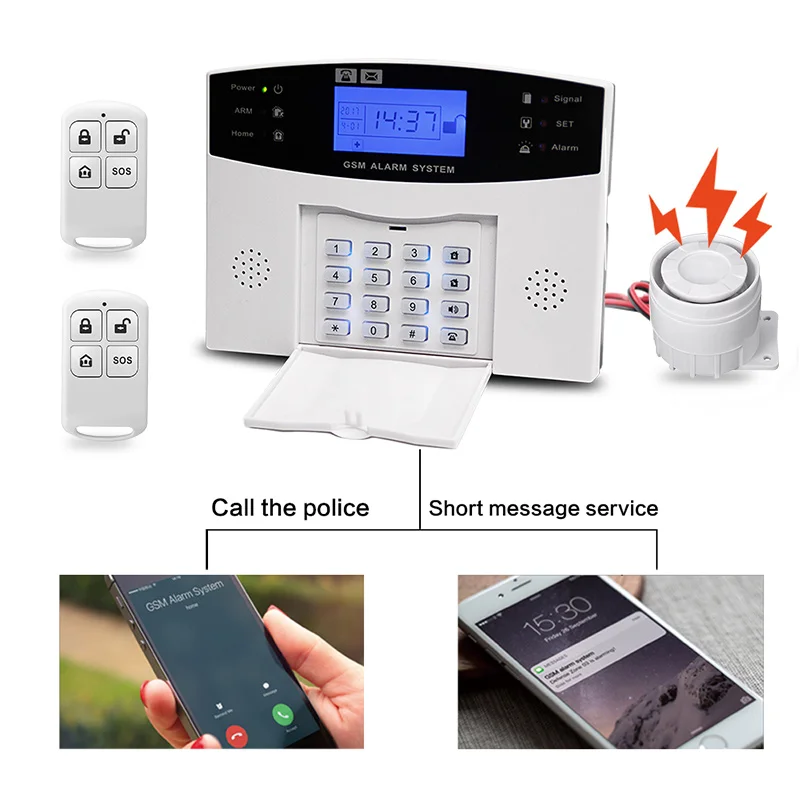 Wired Tuya Smart Life App Control SOS Panic Button Wifi Intelligent Security Wireless Home Burglar Alarm System