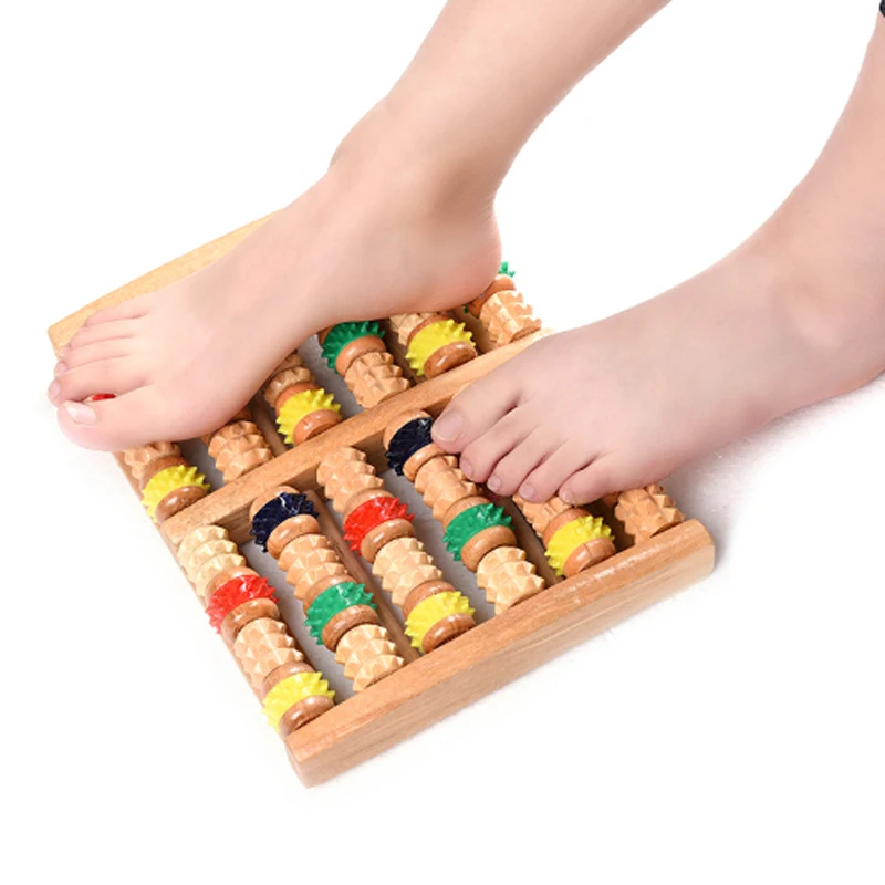 Wooden Foot Massager Back Roller Massage Tool Foot Pain Relief Heel Acupressure/Reflexology/Therapy/Blood Circulation