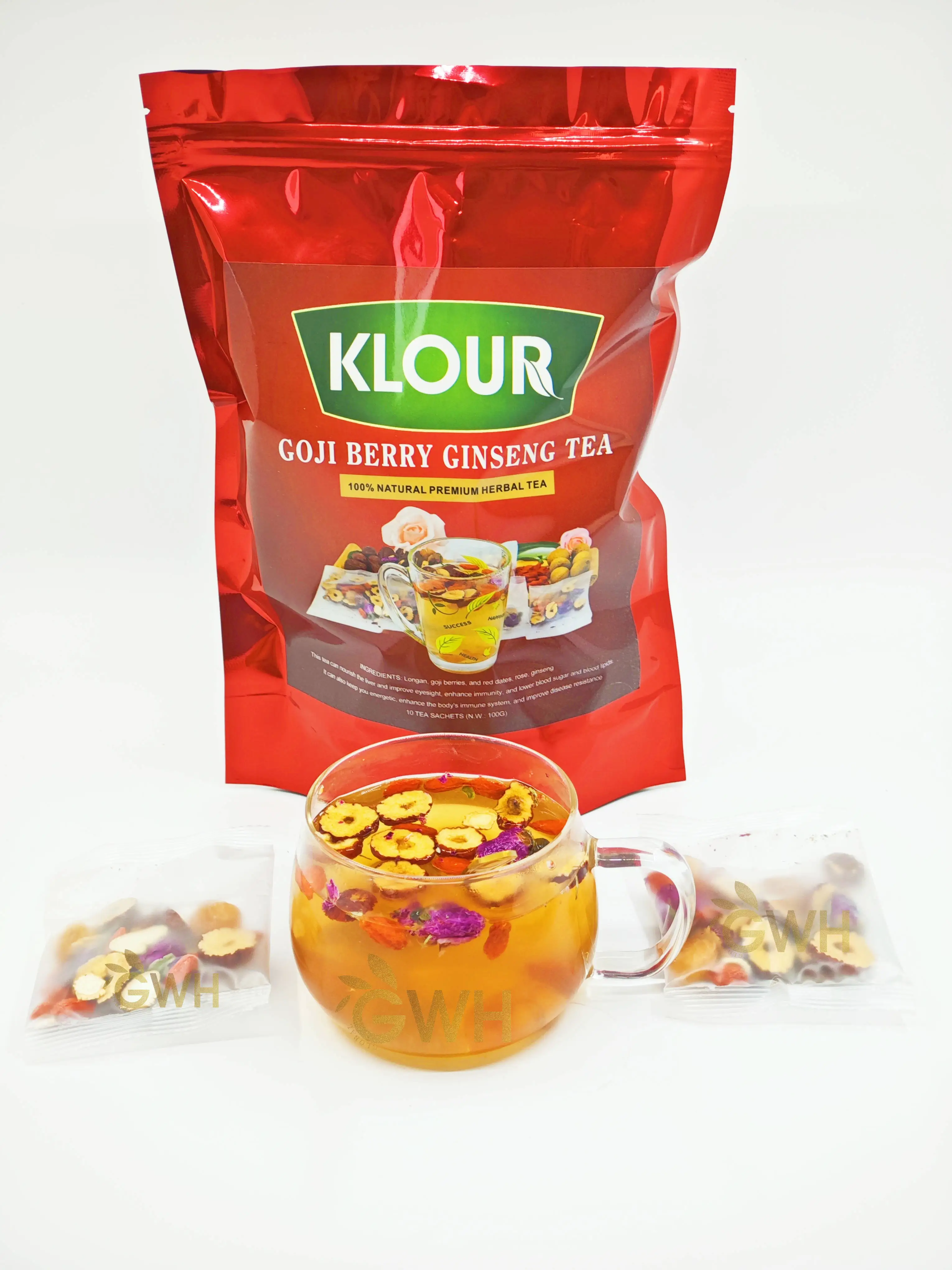 OEM/ODM фирменный бренд 100% натуральный органический чай с ягодами Годжи женьшенем травяной