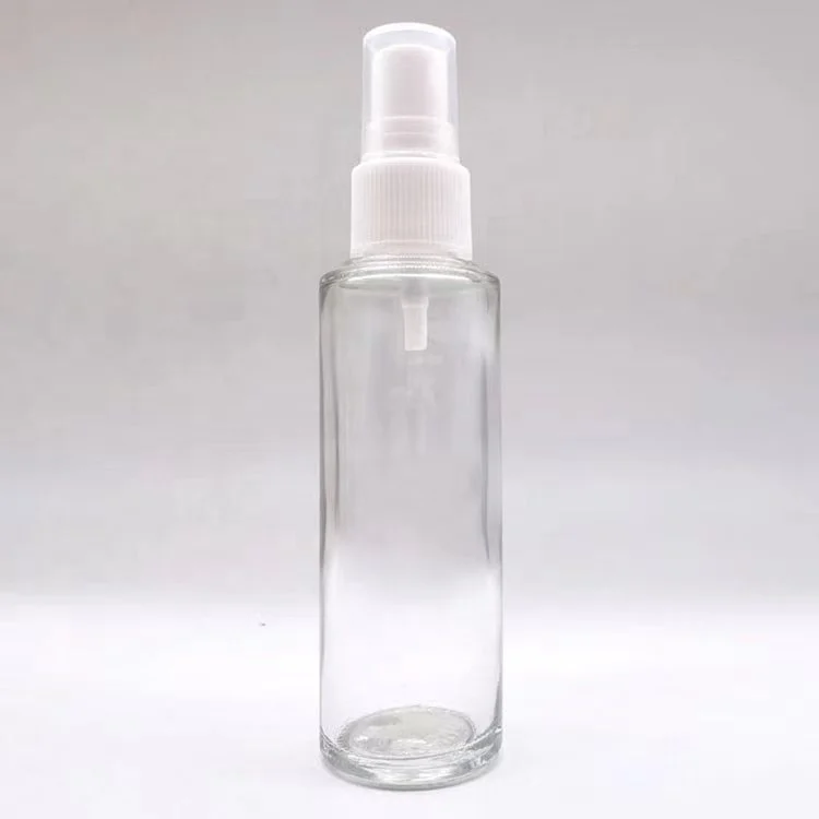 Hot sale 50ml frosted perfume bottle  clear perfume bottle with plastic cap