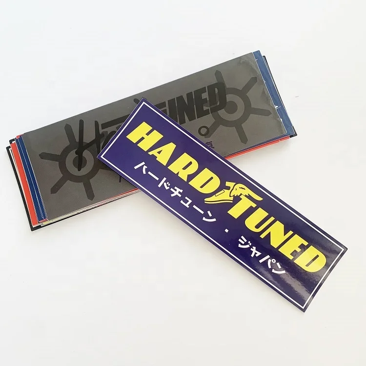 Top Material Quality UV Resistance Blue Waterproof Outdoor Car Bumper Stickers Custom Stickers For Car